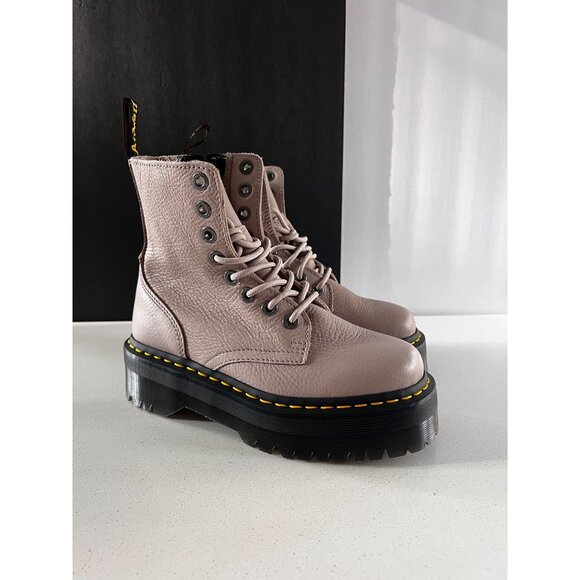 Dr. Martens Jadon Platform Vintage Taupe Pisa leather Boot (Women) size US 6 - Picture 3 of 12